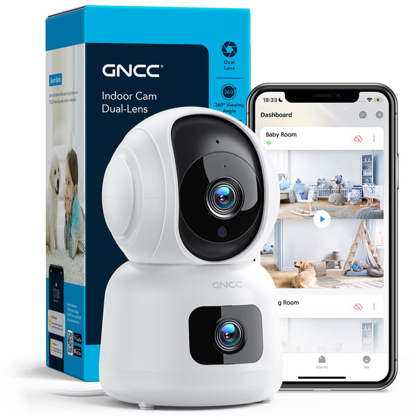 Vigilabebés GNCC P4 1080P con dos cámaras para la seguridad del hogar