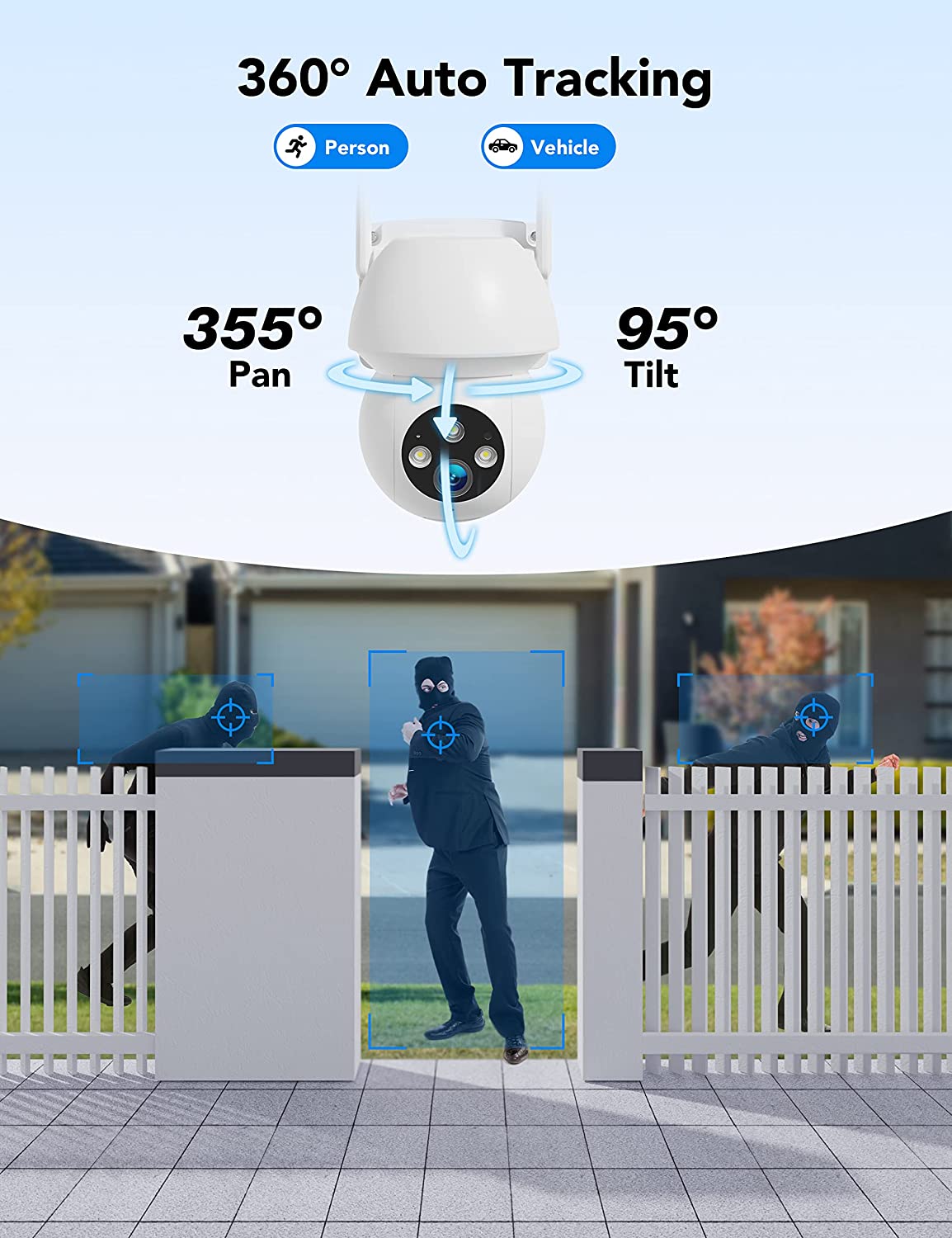 GNCC K1Pro 2K 360° Outdoor-Überwachungskamera
